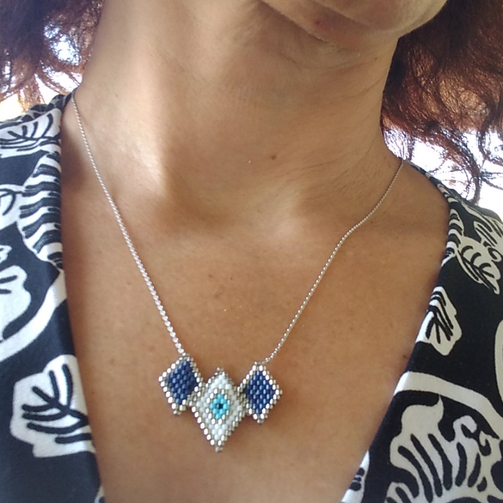 Sterling Silver Aztec Necklace